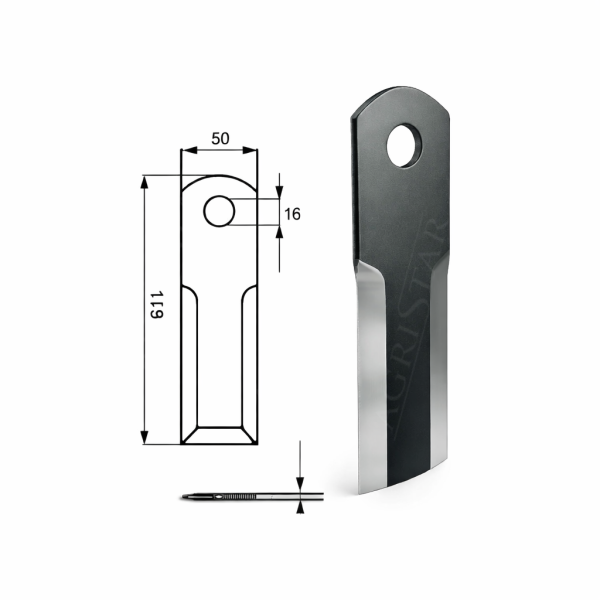 JD01-Z42176 Bewegliches Messer 173mm dick 5mm