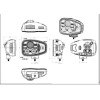 Lampa przednia lewa LED z kierunkowskazem 108W CAT VOLVO JCB