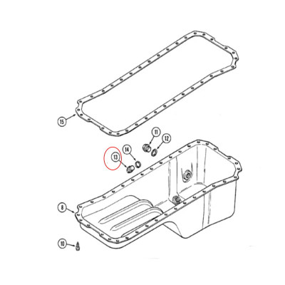 Korek spustowy miski olejowej Case MX100 MX110 MX135 MX150 MX170 Magnum 7110 7240 7250 7140 5120 5130 5140 5150 J924147