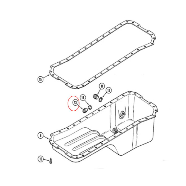KOR9005 Korek spustowy miski olejowej Case MX Magnum