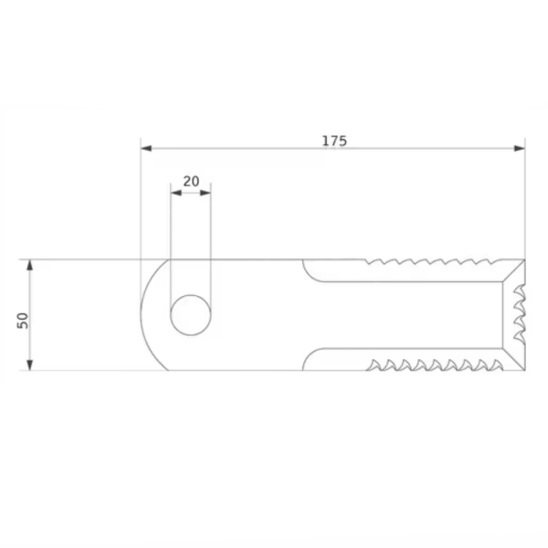 JD01-Z75875 Bewegliches gezahntes Hackmesser