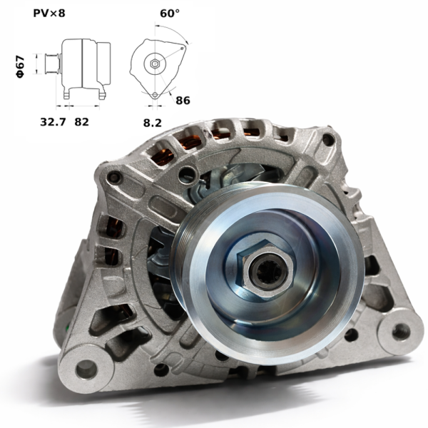 87652089 11203823 Alternator 12V 120A oryginał Mahle Iskra New Holland TM TM115 TM125 TM135 TM150 TM155 TM165 TM175 TM190