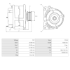 Lichtmaschine 120A 14V 1C1T10300BB, 82014508, 82020011, 87361085 87755553