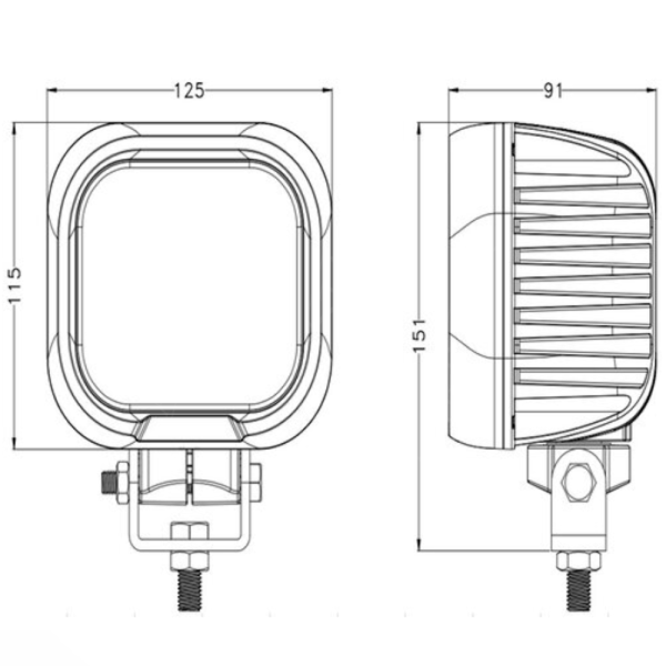 Leistungsstarke LED-Halogen quadratisch 80W 7000Ln Fokussiertes Licht