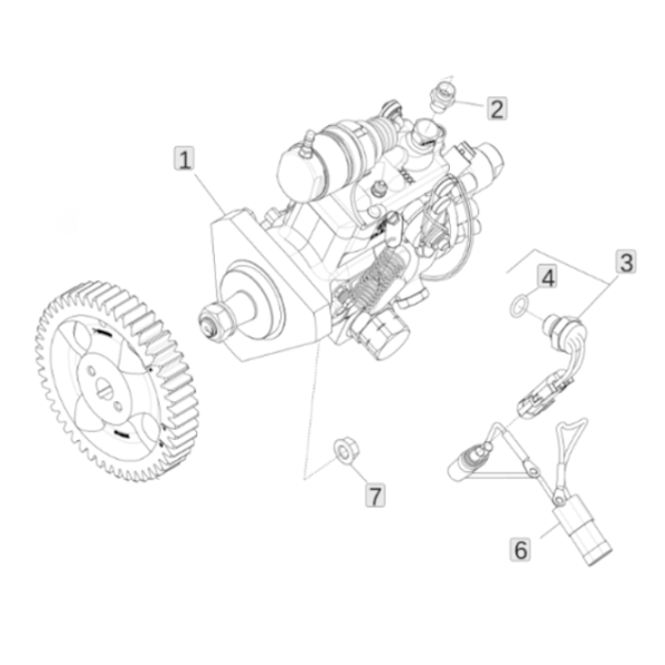 Czujnik tempertatury paliwa pompy wtrysku RE503242