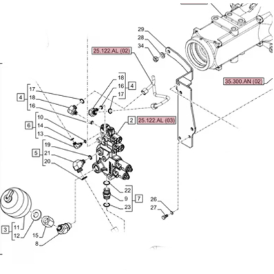 Hydroakkumulator 82025705, 47752042, 87354713, 47821259