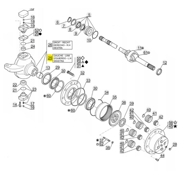 Radschenkelachse 603696 , 85815843 , 960369