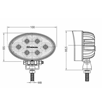 Uniwersalna lampa robocza LED rozproszona OSRAM 24W 1920lm John Deere Renault Claas Case New Holland