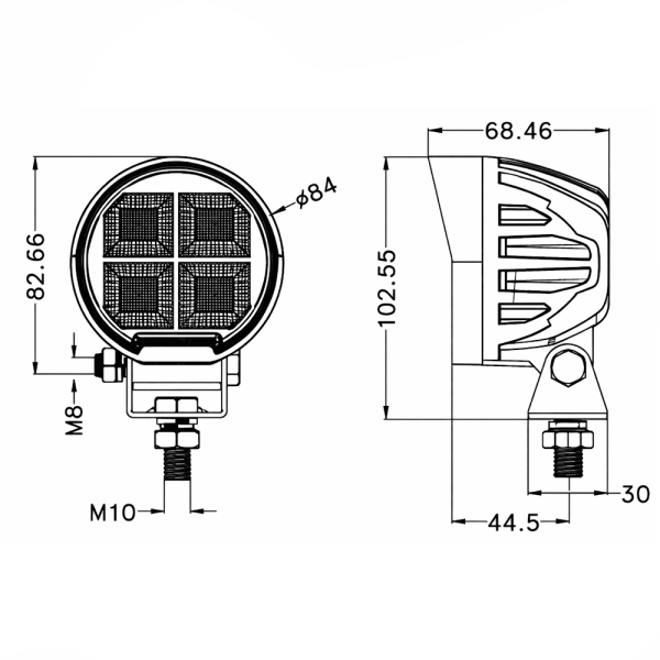 copy of ELE1483 Lampa robocza LED 36W kwadratowa rozproszona