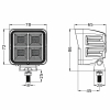 Universelle 64-W-LED-Arbeitsleuchte mit quadratischem, diffusem Licht