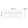 Lewa lampa tylna zespolona LED 10-30V Claas Renault John Deere Fendt Massey Ferguson Case New Holland
