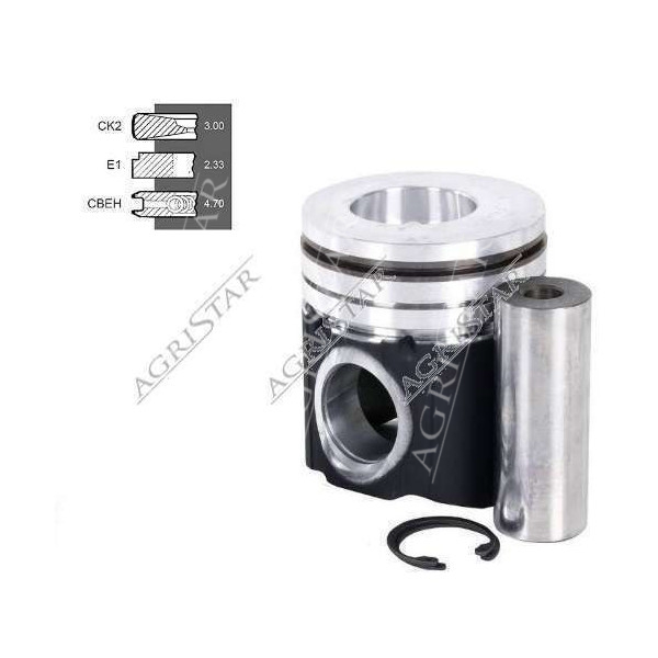 Tłok 111,76 + pierścienie New Holland LB100 LB115 TM135 TS100 Case MXM Ford 8360 Fiat m135 87800435 , 87800444