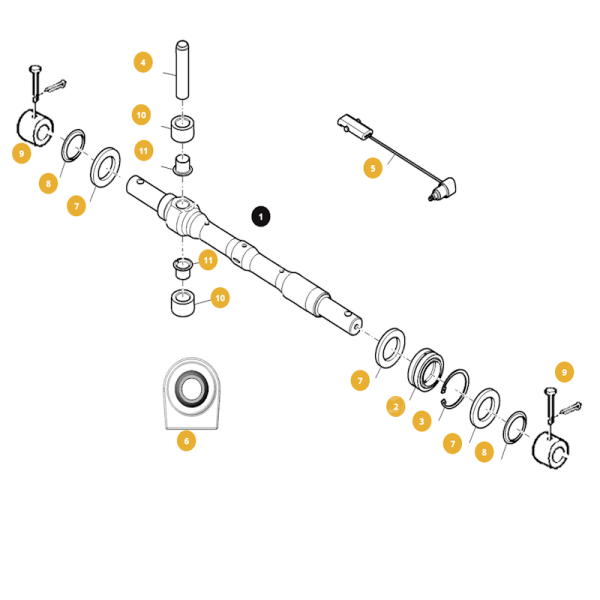 TRP3580 Sworzeń wałka ramion dolnych John Deere