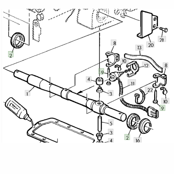 John Deere Unterarmwelle