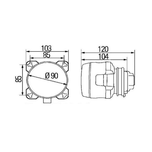 Lampa przednia H7 Massey Ferguson 8650 8660 Renault / Claas ares arion axion Fendt 819, 822, 824