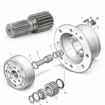 PON4822 Planetengetriebe Ritzelwelle Z-22/18