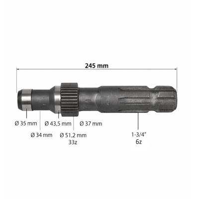 R122910, R266970, R562721 John Deere Zapfwelle