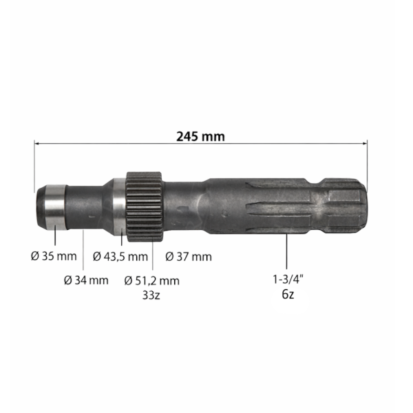 R122910, R266970, R562721 John Deere Zapfwelle