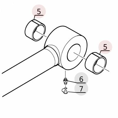 tulejka siłownika kompensacji manitou MT / MT-X / MLT / MLT-X / MRT / MRT-X / ML / MLA / MHT / MHT-X / MVT / MXT