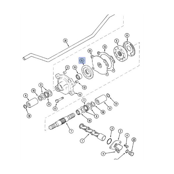 Zębatki pompy hydraulicznej skrzyni biegów Case 
Maxxum 5120 5130 5140 5150 5220 5230 5240 5250