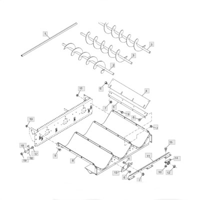 ślimak elewatora John Deere AH168284, AH169620