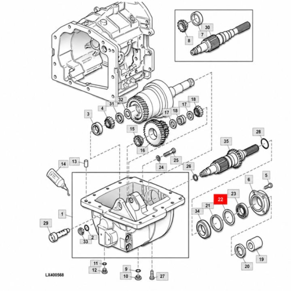 pon1819  Oring wałka przystawki przedniego napędu JOHN DEERE 6620, 6630, 6715,