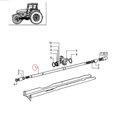 Wał napędowy Case JX55 JX60 JX65 JX70 JX75 JX80 JX85 JX95 JX90 New Holland TD55D TD60D TD70D TD75D TD80D TD90D TD95D