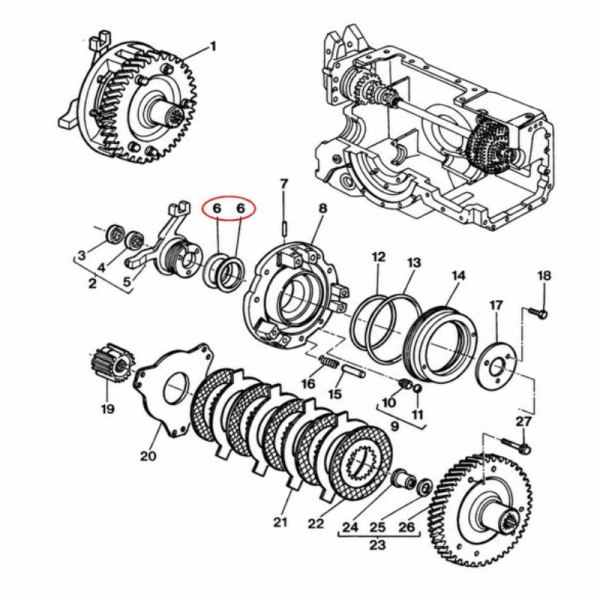 SKR2148 Pierścień sprzęgła wom Massey 2620, 2640, 2645, 2675, 2680