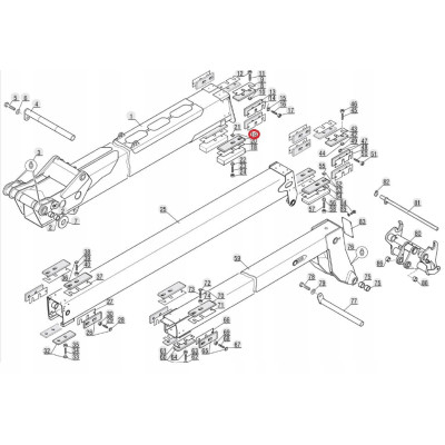 Ślizg wysuwu teleskopu 28x80x142mm Manitou MT MT-X MLT MLT-X MRT MRT-X  MXT  BT BTI TMT TMT-X CT SLT MLB