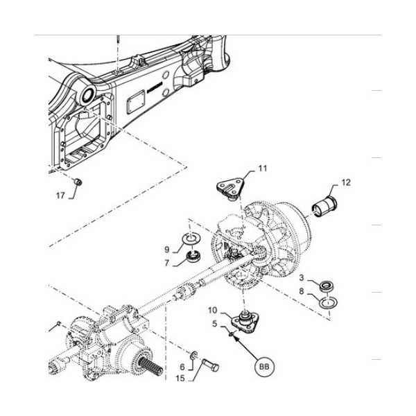 Nakrętka półosi M45x1.5mm  84316956 84265435   Case New Holland