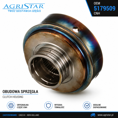 Obudowa sprzęgła 5179509 do Case Puma, MXM, Magnum oraz New Holland TM, T6000, T7000, T7
