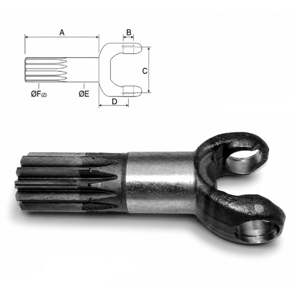 Półoś krótka MANITOU
CASE 580SR 580L-580LE-580SLE-580M-580SM-590 313277a1 390028A1