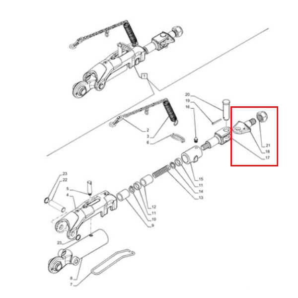 Uchwyt Stabilizatora ramion dolnych CASE MXM Puma NEW HOLLAND T7 TM JOHN DEERE 8000