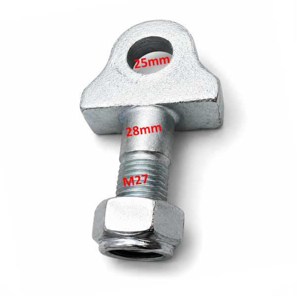 Uchwyt śruba stabilizatora ramion dolnych fi 25mm JOHN DEERE 
8100, 8200, 8300, 8400 ,
8110, 8210, 8310, 8410-8320