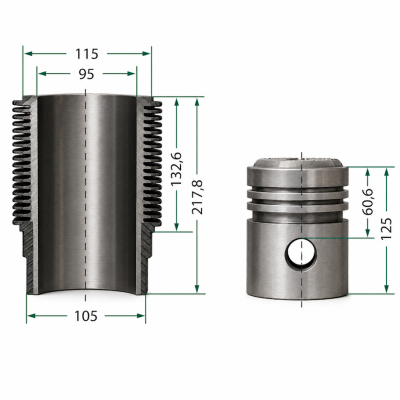 Zestaw naprawczy cylindra silnika 02910303 Deutz 3505 3005 4005 4505 5005 5505 7505 9005 15 30 40 50 80