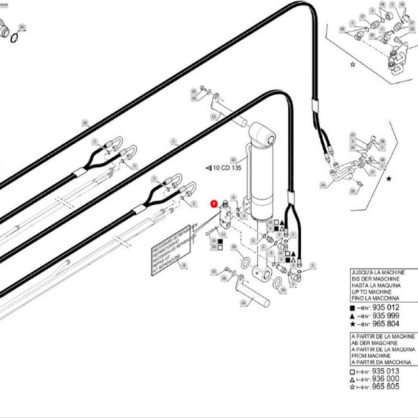 Zamek hydrauliczny siłownika poziomowania zamykania łyżki 303310