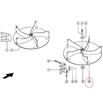 copy of CL-797980 Skrzydło dmuchawy Claas Lexion