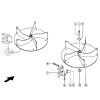 CL-763026 Skrzydło koła dmuchawy lewe Claas Lexion