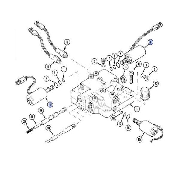 Elektrozawór powershift, przedni WOM rewers case maxxum 5120 5130 5140 5150 5220 5230 5240 5250 mx 100 mx135 mx170 118872a1