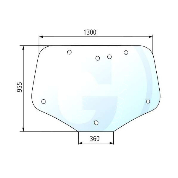 AKK2643 Szyba tylna  82030887, 87663400, 87744542 Case New Holland MXU Maxxum