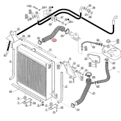 SUC3034 Wąż Przewód chłodnicy Manitou MLT 526 235137