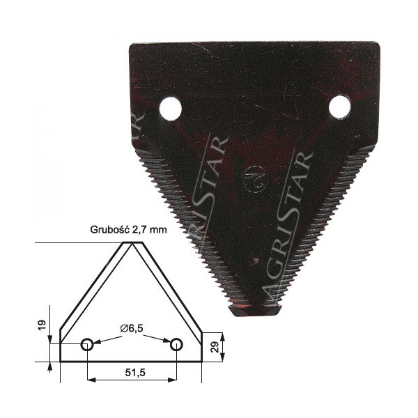 CT01-611203 Nożyk górnoryflowany
