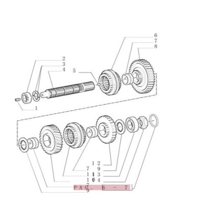 Zębatka Case MXM120 MXM130 Puma 115 125 Fiat M100 Ford 8160 New Holland T6030 T7.210 T7.225 TM125 TM165 5164727