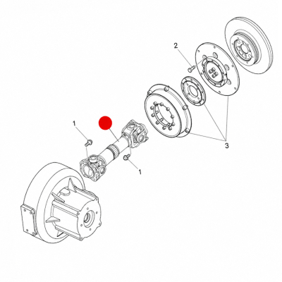 Wał kardana Manitou 225mm nowy typ MT-X 732, MT-X 732 95, MT-X 733 95, MT-X 741 120, MT-X 1035 100 MLT-X MT MLT 299862