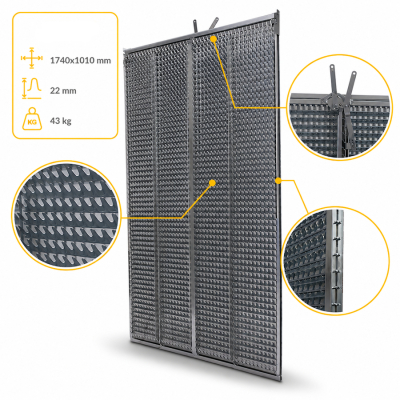 Sito żaluzjowe regulowane górne 1739x1010mm do kombajnu CLAAS:
Dominator 76, 66, 78, 56 numer 600112