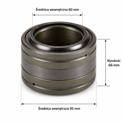 Łożysko ślizgowe wału napędowego 60mm Ford New Holland TM T5 T6 T7 TS Case:
Puma Steyr CVT 84263341 82037905