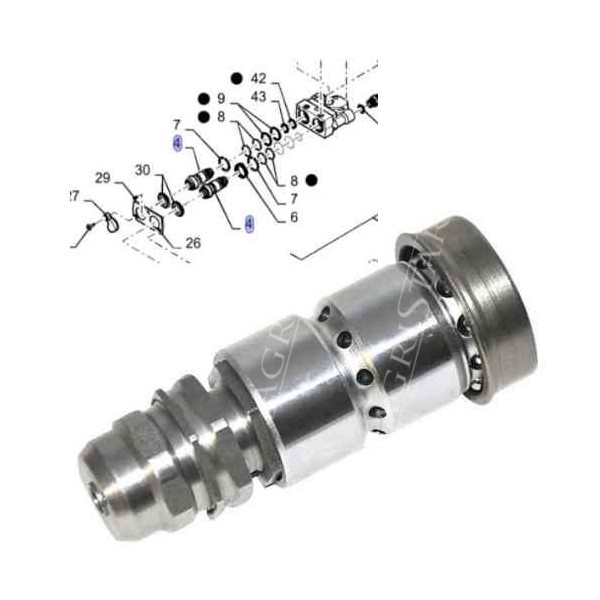 Gniazdo Szybkozłącze hydrauliczne Case 321623A1 321623A2  93328C3 84262367