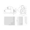 Rozrusznik 12V / 3,0 KW  RE501157, AL81154, SE501855 IS0739 RE503226