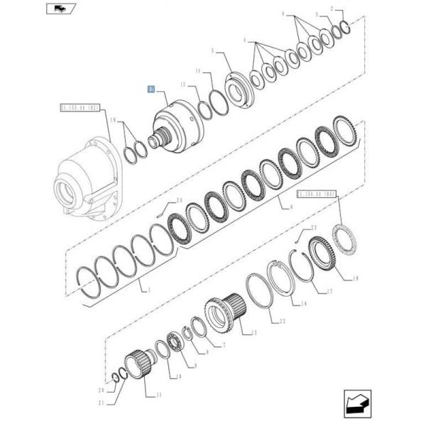 Obudowa sprzęgła Case New Holland diagram , katalog 5181843