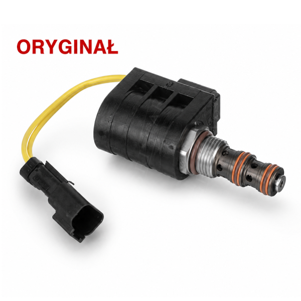 Elektrozawór przedniego napędu Case: 580SR, 590SR
New Holland: 555E, 575E, 655E, 675E, B90-95-110, LB75-LB110 NH